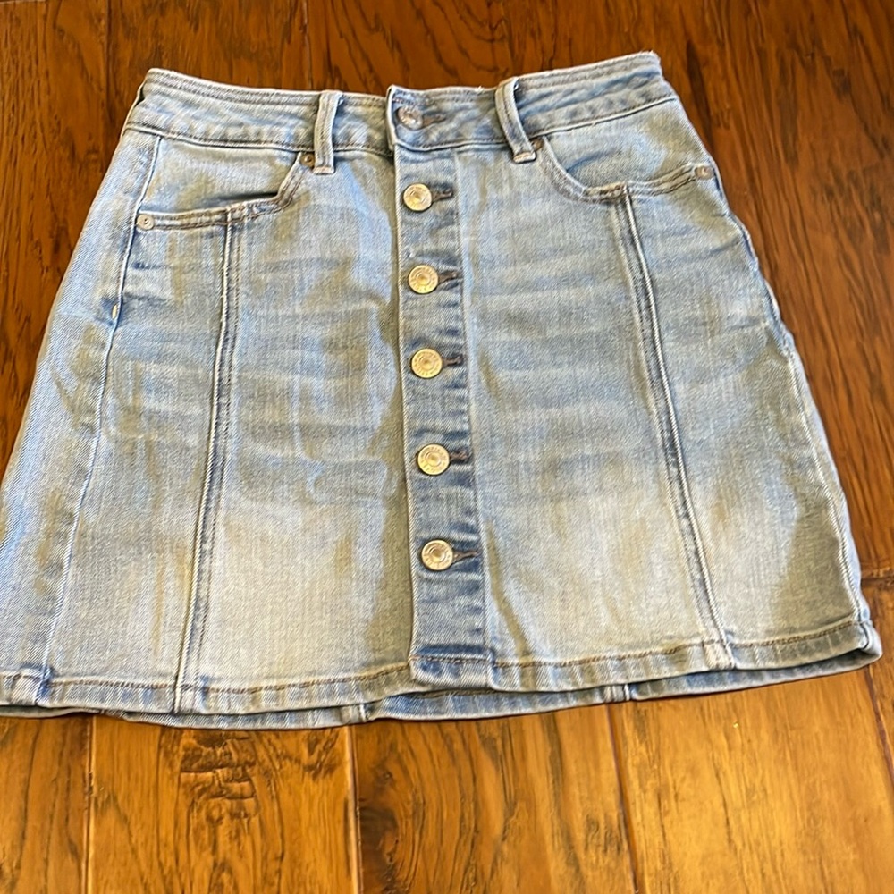 Denim Button Up Skirt